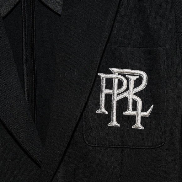 New Polo Ralph Lauren Knit Cotton Blazer Black Sz 6 - Picture 6 of 13